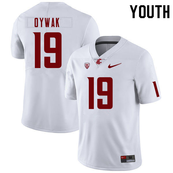 Youth #19 Alphonse Oywak Washington State Cougars College Football Jerseys Sale-White